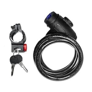 Vaux Key Cable Lock for Bicycles, Scooter or Bikes with Holder - 90cm ...