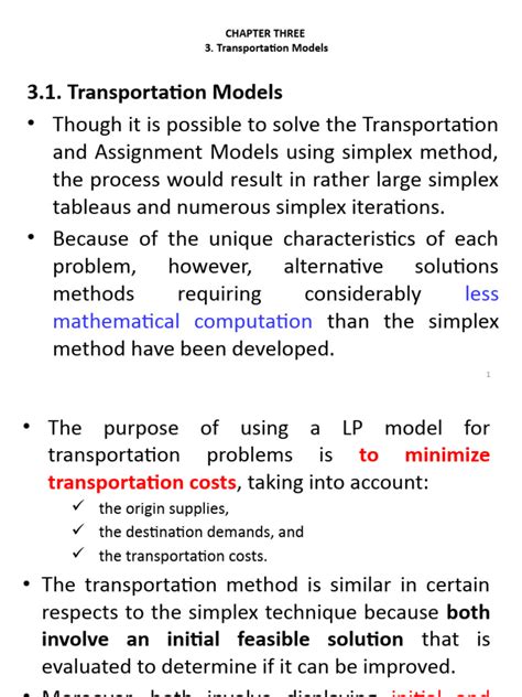 Image result for Transportation Model Example