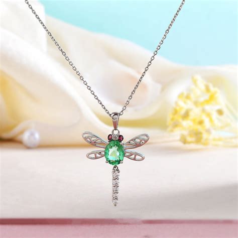 Swarovski Crystal Dragonfly Necklace - Pure Silver Pendant Set – Fabunora