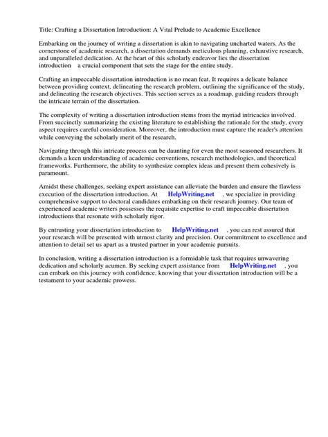 Image result for Dissertation Introduction Sample