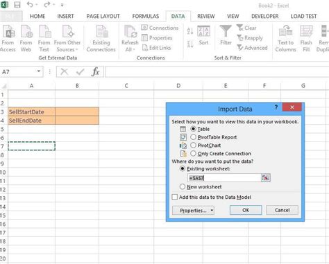 Excel 2016 Pass Cell Value to SQL Query 的图像结果