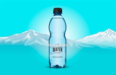 Free Clear Plastic Bottle Mockup (PSD)