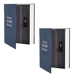 Techking BUY ONE GET ONE Book Safe Metal Locker Box with Lock and Key ...