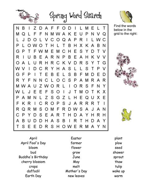 Image result for Spring Time Puzzles Printable