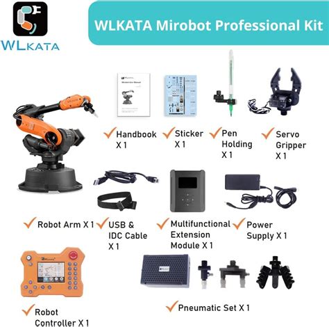 Buy wlkata Mirobot Professional Kit 6 Axis Robot Mini Programmable ...