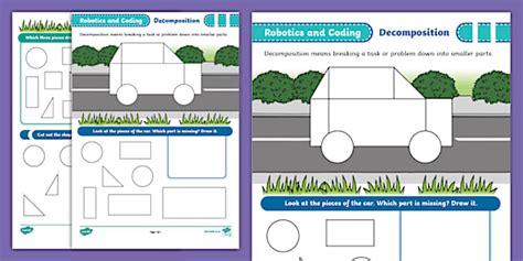 Grade 1 Coding and Robotics – Car Decomposition.