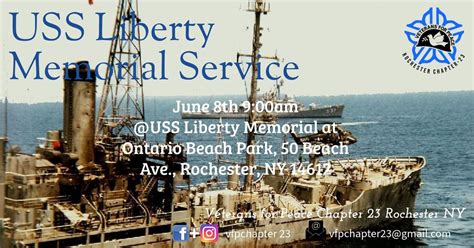 USS Liberty Memorial Service, Ontario Beach Park, Rochester, 8 June ...