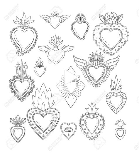 Mexican Sacred Heart Drawing: Beautiful & Detailed Images