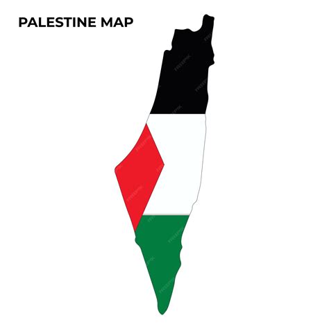 Premium Vector | Palestine national flag map design illustration of ...