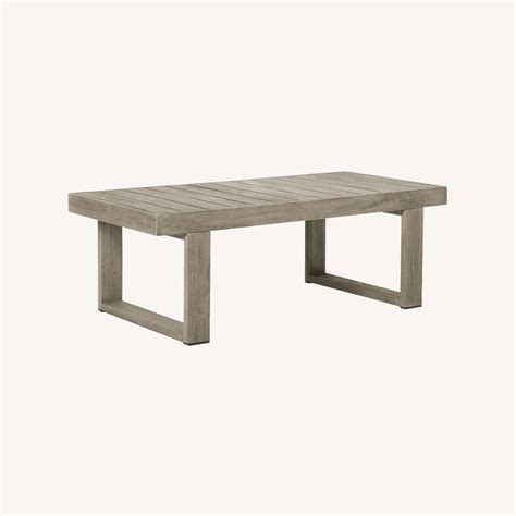 West Elm Portside Outdoor Rectangle Coffee Table - AptDeco