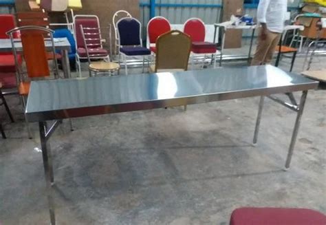 Marriage Hall Dining Table - High Quality Stainless Steel Non Foldable ...
