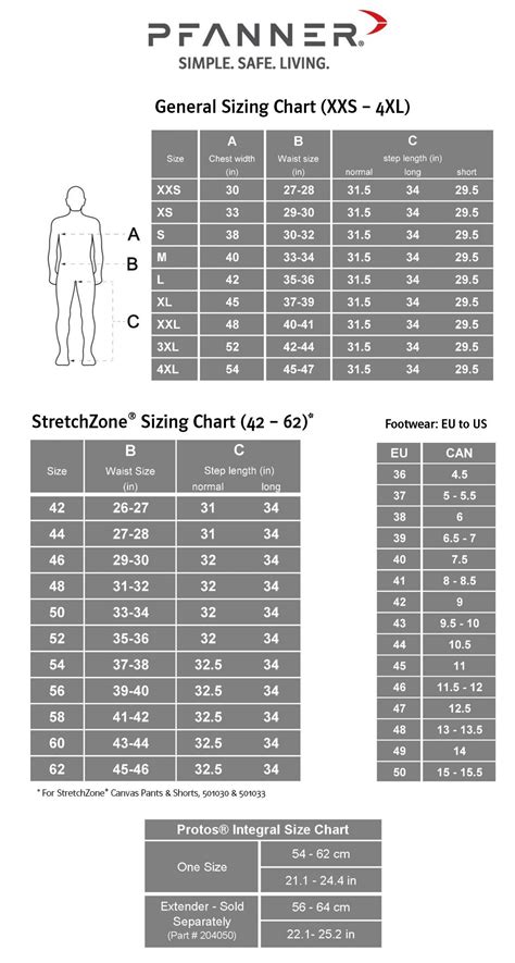Female Pants Size Chart