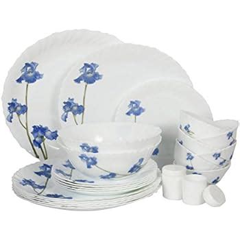 Buy Laopala Vivid Green 23 Pcs Opalware Dinner Set (White) Online at ...