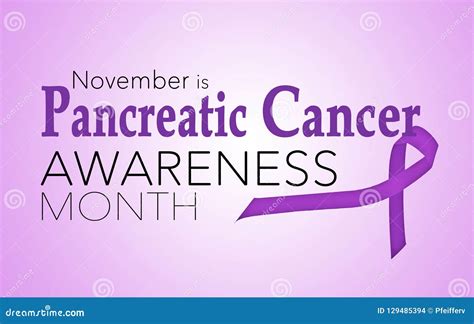 Pancreatic Cancer Awareness Month. Purple Color Ribbon Isolated On ...