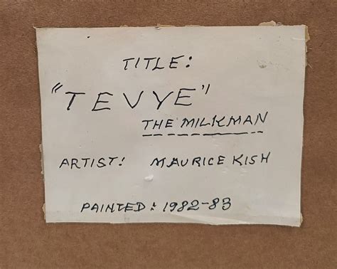 "Tevye" The Milkman by Maurice Kish - Rishon Art Gallery