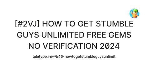 [#2VJ] HOW TO GET STUMBLE GUYS UNLIMITED FREE GEMS NO VERIFICATION 2024 ...