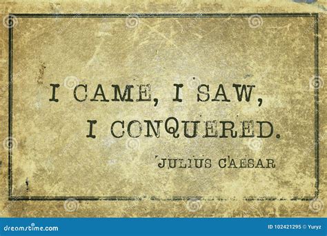 I Came Saw And Conquered