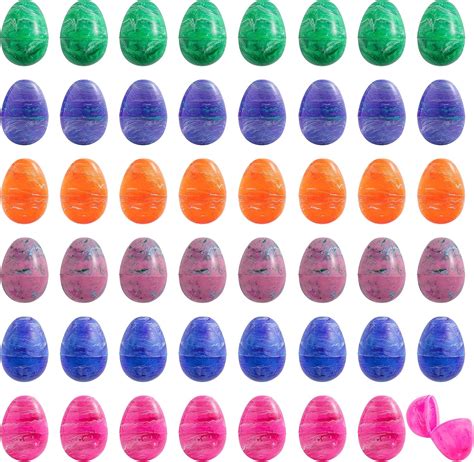 Buy JOYIN 48 Pcs 2.3 Plastic Painted Marble Iridescent Colorful Easter ...