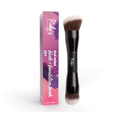 Ruby's Organics Dual Ended Makeup Brush for Face Makeup - Multipurpose ...