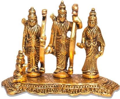 DigiRake Ram Darbar Gold Colour | Shri Ram Darbar with Hanuman Ji ...