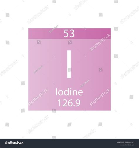 Iodine Halogen Chemical Element Periodic Table Stock Vector (Royalty ...
