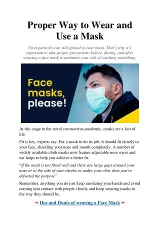 Image result for Face Mask Proper Use