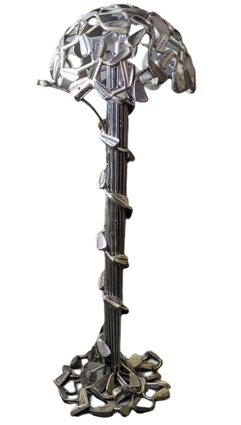 Upcycled Floor Lamp Made Of Vintage Metal Golf Clubs Auction