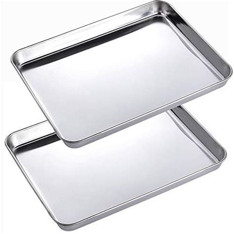 2 Pack Stainless Steel Tray Non Toxic Heavy Duty Thickening Pan for ...