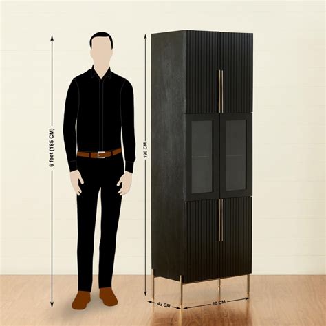 Buy Black Is Beautiful Black Solid Mango Wood Curio Cabinet from Home ...