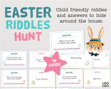 Easter riddle hunt for kids child friendly riddles and answers to hide around the house easter ...