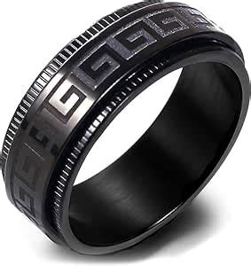 MEENAZ Black Rings for Men Combo Boys Boyfriend gents friends girls ...