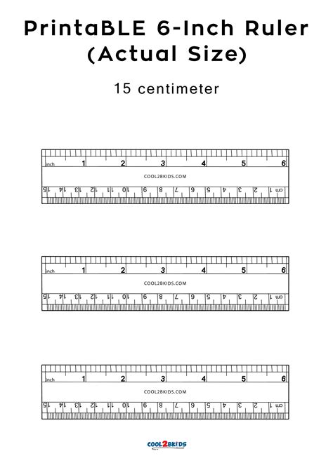 Ruler Template Inches