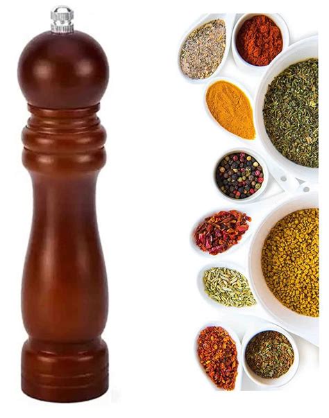 Buy Avmart Traditional Wooden Salt & Pepper Grinder, Mixer, Mill ...