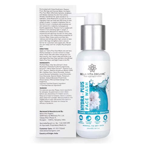 Bella Vita Organic Hydra-Plus Face Wash, 100 ml Price, Uses, Side ...