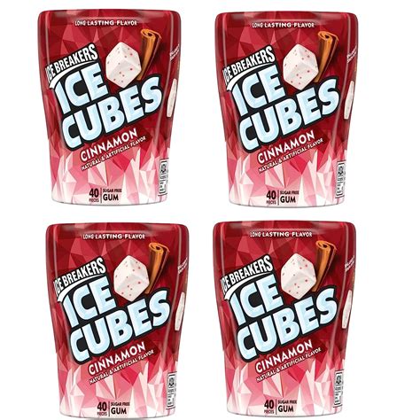 Buy Ice Breakers Ice Cubes Sugar Free Gum, Cinnamon, 40 ct Bottle - 4 ...