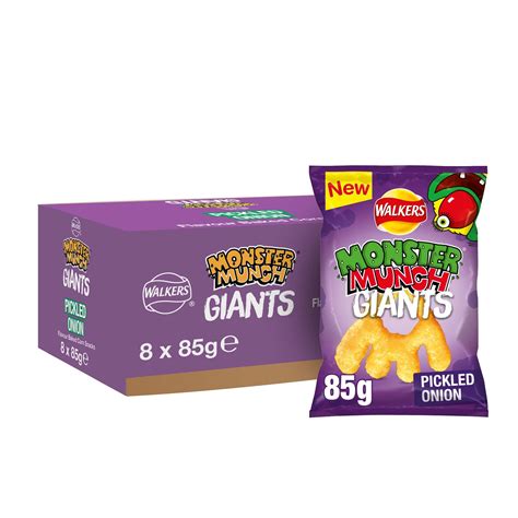 Buy Walkers Monster Munch Giants Pickled Onion 85g (Case of 8) Online ...