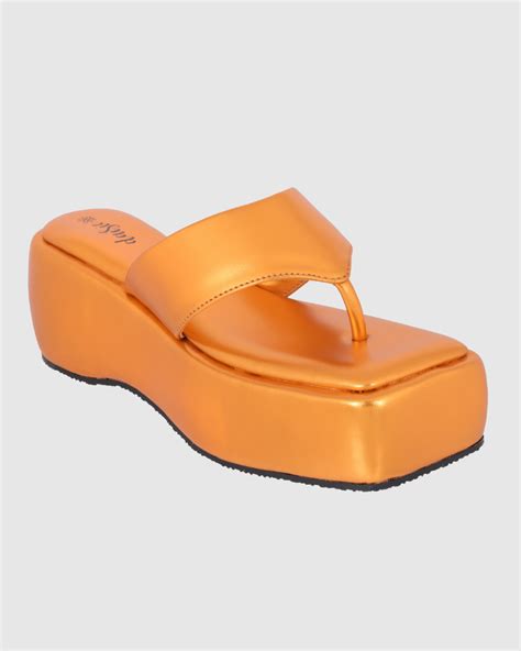 Y2K Chunky Bling Orange platforms – Daisie