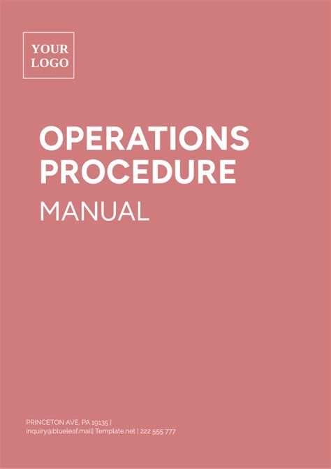 Image result for Operating Manual Examples