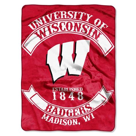 Wisconsin Badgers 60"x80" Royal Plush Raschel Throw Blanket - Rebel ...
