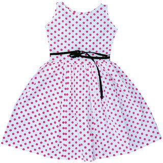 Buy Flora's Self Design Cotton Frocks For Girls ( Combi pack of 3 ...