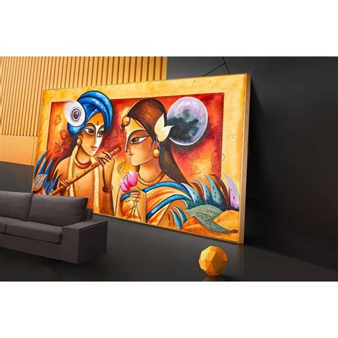 007 Modern art radha krishna painting wall canvas L