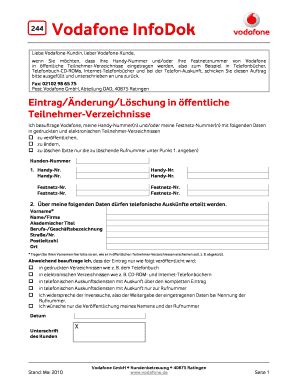 InfoDok 244: Eintrag/ Nderung/L Schung In Ffentliche Teilnehmer ...