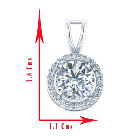 Buy CaratCafe 925 Silver Halo Shape Pendant ~ Caratcafe