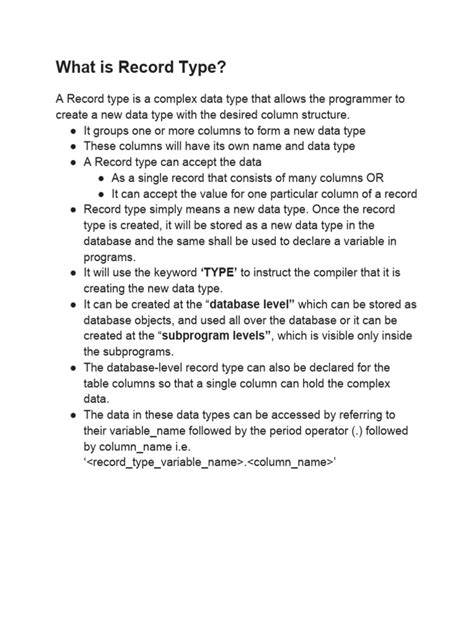 Image result for Table Based Record Types Oracle