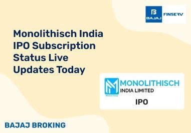Monolithisch India IPO Subscription Status Live Updates Today