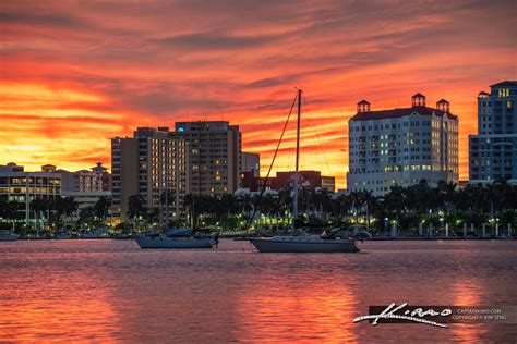 Sunset Serenity West Palm Beach Skyline | HDR Photography by Captain Kimo