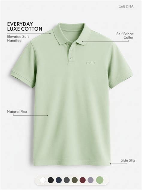 Buy Men's Lime Everyday Luxe Cotton Polo T-shirt Online in India | Cult ...