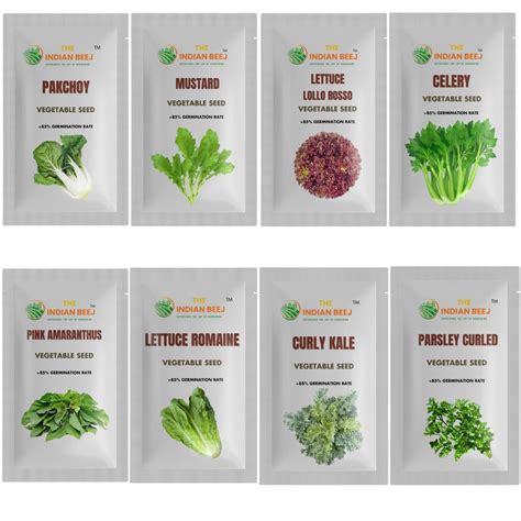 The Indian Beej - 9 Varieties |Green Leafy Vegetable seeds| 100+ Seeds ...