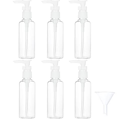 100 Ml: Tecunite 6 Pack Transparent Travel Bottles Pump Bottle Lotion ...