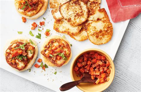 Fried Halloumi & Carrot Chutney Mini Pita Breads | Canadian Living